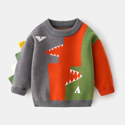 Sweater Baby Boy Dinosaur Animal Casual Sweatshirt - Sweater - Little Bitty - Mad Fly Essentials