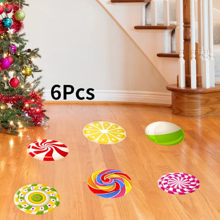 Christmas Living Area Bedroom Candy Floor Stickers