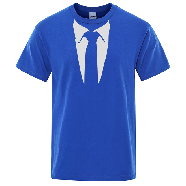 Shirt Men Funny Retro Fashion 3D Tie Tee - Shirt - Oufisun - Mad Fly Essentials