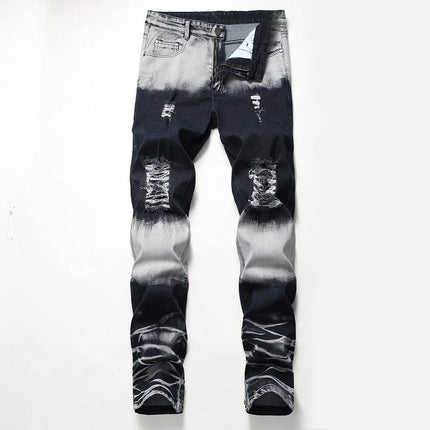 Jeans Men Mid-Waist Denim Straight Cargo Pants - Jeans - Zhahl - Mad Fly Essentials