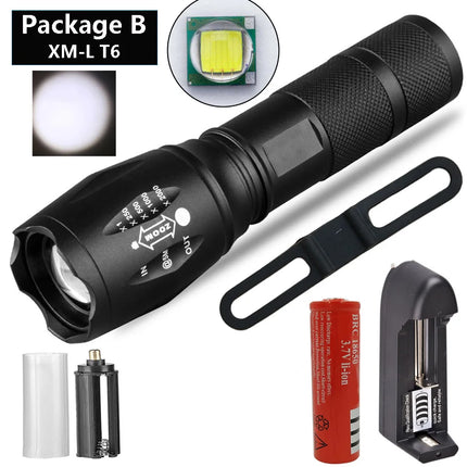 Waterproof 8000LM Tactical LED Flashlight