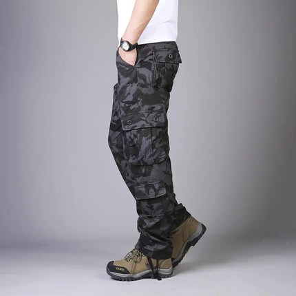 Men's Elastic Tactical Camouflage Cargo Pants