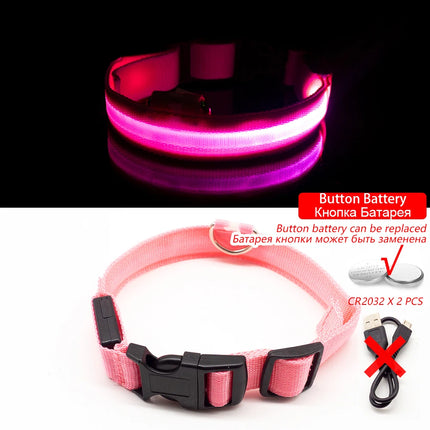 Luminous USB Charging LED Pet Dog Collar