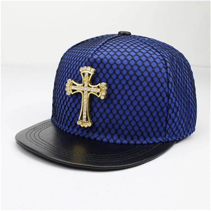 Men Metal Cross Baseball Snapback Hat - Mad Fly Essentials