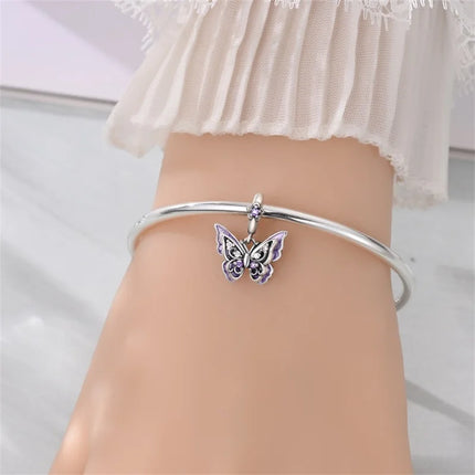 Bracelet Women Accessories Vintage Butterfly 925 Sterling Charm - Bracelet - Bamoer - Mad Fly Essentials