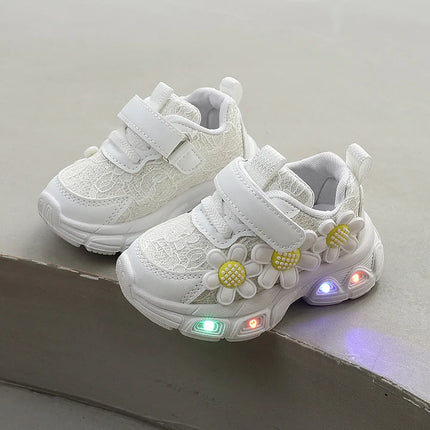 Kids LED Shoes Flower Decor Light Sneakers - Kids LED Shoes - Bidijones - Mad Fly Essentials