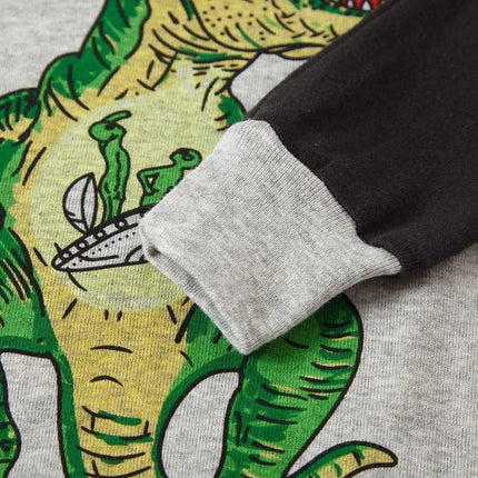 Baby Boy Dinosaur Cartoon Long Pajama Sleepwear Set
