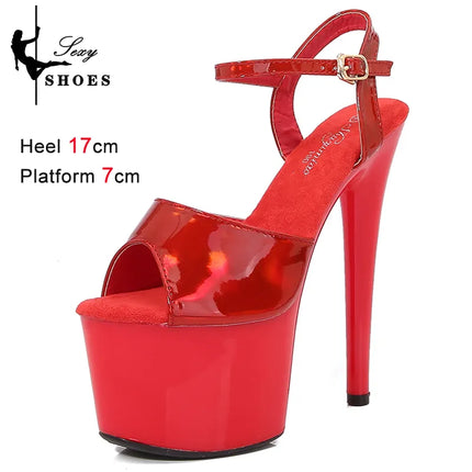 Women 17cm Platform Laser High Heels