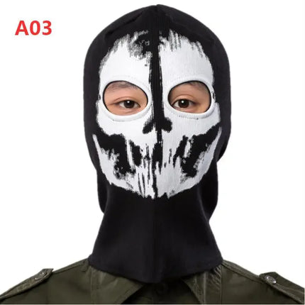 Balaclava Black Ghost Skull Face Mask - Balaclava - Heatboywade - Mad Fly Essentials
