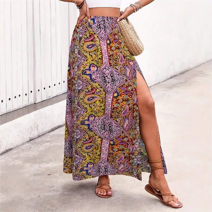 Skirt Women Summer Bohemian Long A-Line Holiday Skirt - Skirt - Boho Queens - Mad Fly Essentials