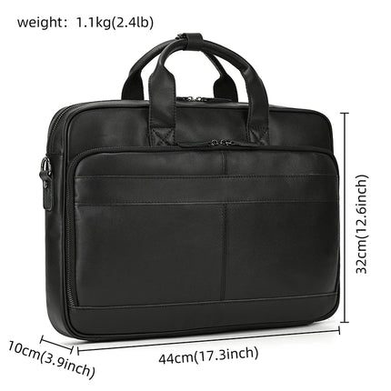 Crossbody Bag Retro Leather Casual 15.6' Business Briefcase - Crossbody Bag - Leathfocus - Mad Fly Essentials