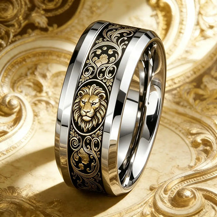 Ring Men Stainless Steel Purple Eastern Dragon Ring - Ring - Cibo - Mad Fly Essentials