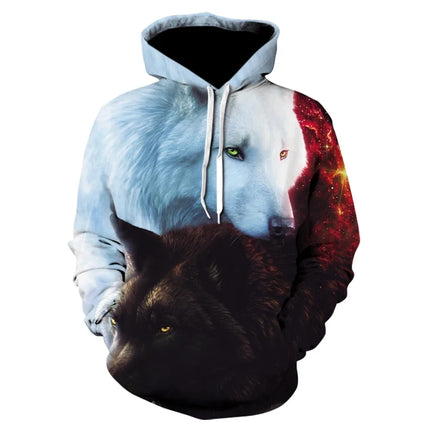 3D Hoodies Men Animal Wolf Blue Sweatshirt Hoodies - 3D Hoodies - TrendSetter - Mad Fly Essentials
