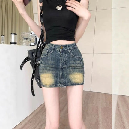 Mini Skirt Women Vintage Embroidery Denim Skirt - Mini Skirt - SexMKL - Mad Fly Essentials