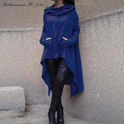 Hoodies Women Fashion Irregular Hem Long Pullover - Hoodies - Adogirl - Mad Fly Essentials