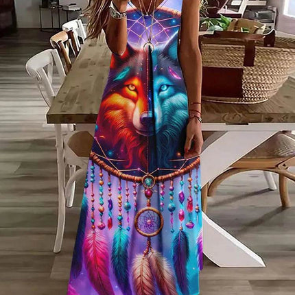 Women 3D Summer Bohemian Maxi Dress - Mad Fly Essentials