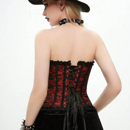 Women Gothic Corset Strap Lace Hosiery Halloween Costume - Mad Fly Essentials