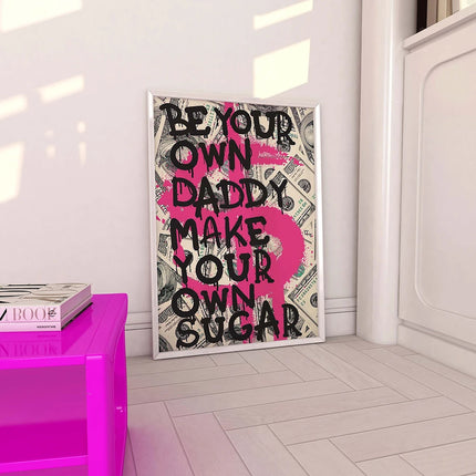 Be Your Own Sugar Motivational Canvas Wall Art
