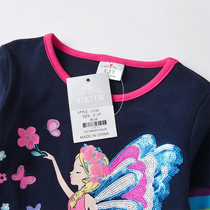 Baby Girls Long Sequin Fairy Casual Tops