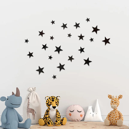 Home Decor 82PCS Star Mosaic Mirror Sticker Wall Decals - Home Decor - Zooyoo - Mad Fly Essentials