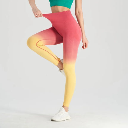 Fitness Leggings Women Gradient High-Waist 3D Leggings - Fitness Leggings - Ayhoog - Mad Fly Essentials