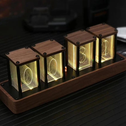 Alarm Clock Home Desktop Nixie Glow Tube Digital RGB Clock - Alarm Clock - Aubusson - Mad Fly Essentials