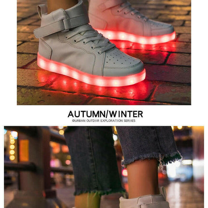Kids LED Shoes Girls Luminous 4-12yo Sneakers - Kids Shop Mad Fly Essentials