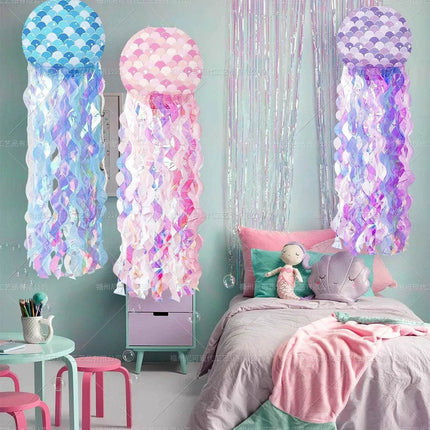 Mermaid Jellyfish Theme Paper Lantern Decor - Mad Fly Essentials