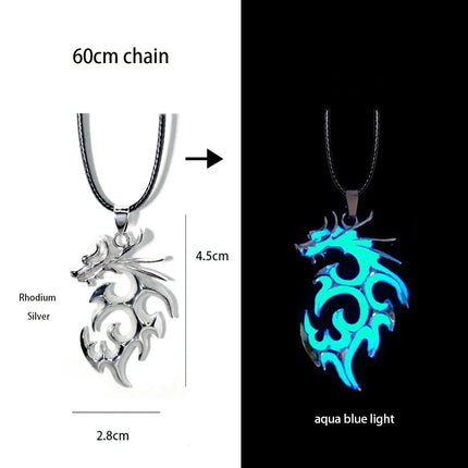 Necklace Luminous Kids Gothic Dragon Neck Cord Party Pendant Boy New - Losstower - Necklace - Mad Fly Essentials