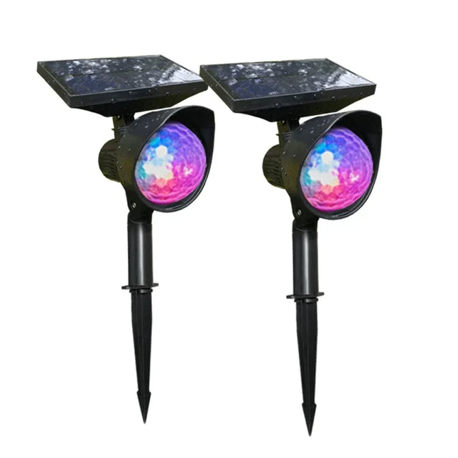 Outdoor Solar Rotating LED Projection Lamp