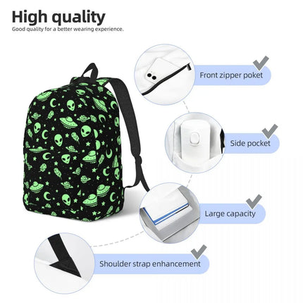 UFO Alien Student Laptop Bag Schoolbag
