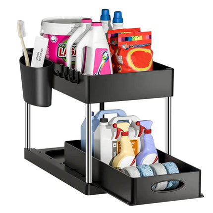 2 Tier Under Sink Organizer Kitchen Cabinet - Mad Fly Essentials