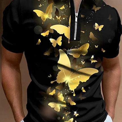 Men Turn Down Collar 3D Party Shirt