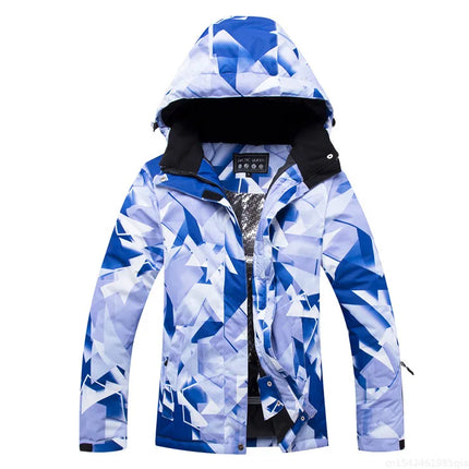 Jacket Women Pink Blue Marble Ski Outerwear - Jacket - Arctic Queen - Mad Fly Essentials