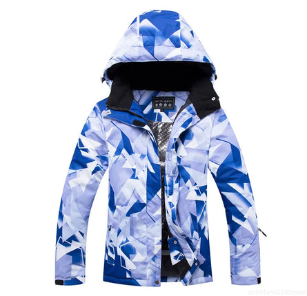 Jacket Women Pink Blue Marble Ski Outerwear - Jacket - Arctic Queen - Mad Fly Essentials