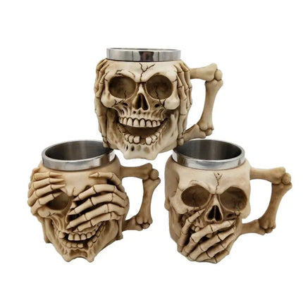 Beer Mug Skull 3D Wine Halloween Decoration - Beer Mug - Balonar - Mad Fly Essentials