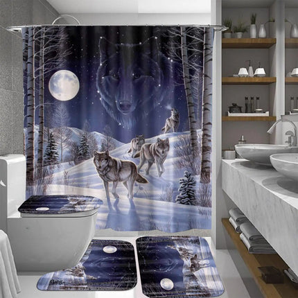 Bathroom Decor Viking Mythology Nordic Shower Curtain Set - Bathroom Decor - Celtic Life - Mad Fly Essentials