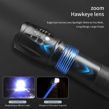 LED Flashlight Waterproof Tactical USB Flashlight - LED Flashlight - Superfire - Mad Fly Essentials