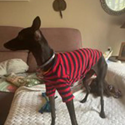 Pet Dog Winter Warm Plaid Striped Sweater