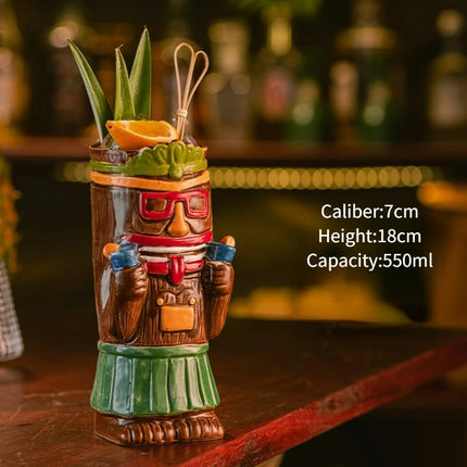 Beer Mug Hawaiian Style Tiki Party Cocktail Drinkware - Tiki Treasures - Beer Mug - Mad Fly Essentials
