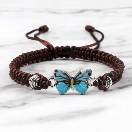 Bracelet Butterfly Girl Chain Link Braided Wearables - Bracelet - Losstower - Mad Fly Essentials