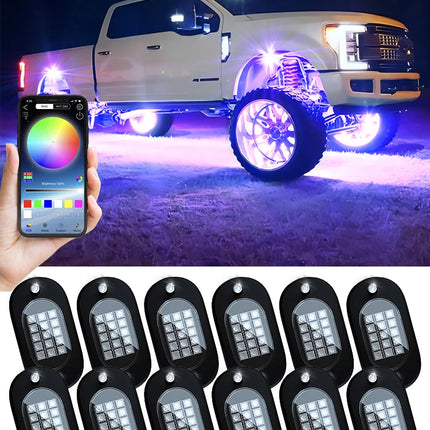 Auto LED Light RGB 14pod App Underglow Chasis Lighting - Auto LED Light - Dselchun - Mad Fly Essentials
