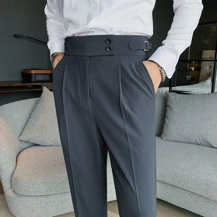 Pants Men Classic Business Casual Suit Pants - Pants - BC - Mad Fly Essentials
