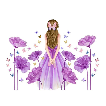 3D Wall Sticker English Girl 2pc Butterfly Sticker - 3D Wall Sticker - Fantasy Star - Mad Fly Essentials