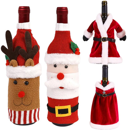 Christmas Party Wine Bottle Covers - Seasonal Decor Mad Fly Essentials