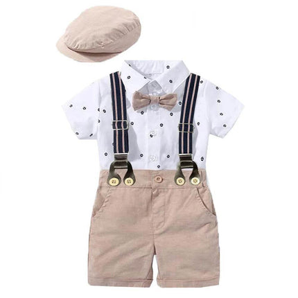 Baby Boy Khaki Birthday Wedding Gentleman Outfit - Mad Fly Essentials