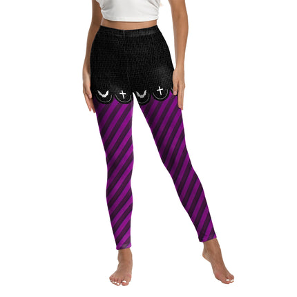 Fitness Leggings Women Halloween Punk Ghost Striped Leggings - Fitness Leggings - Youre My Secret - Mad Fly Essentials
