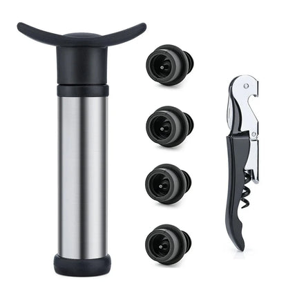 Kitchen Essentials Stainless Wine Stopper Vacuum Pump - Kitchen Essentials - Vankood - Mad Fly Essentials