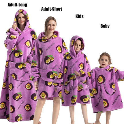 Hoodies Women Family Matching XL Lion Plush Blanket Hoodies - Animal Game - Mad Fly Essentials