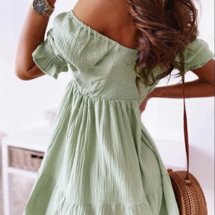 Mini Dress Women Sexy Summer Ruffled Swing Dress - Mini Dress - Owner Girl - Mad Fly Essentials